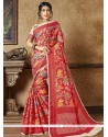 Red Traditional Designer Saree