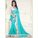 Blue Faux Georgette Casual Saree