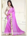 Faux Georgette Patch Border Work Casual Saree