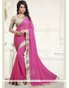 Faux Georgette Patch Border Work Casual Saree