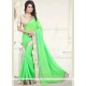 Faux Georgette Patch Border Work Casual Saree