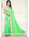 Faux Georgette Patch Border Work Casual Saree