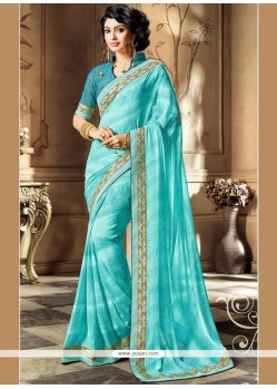 Georgette Blue Casual Saree