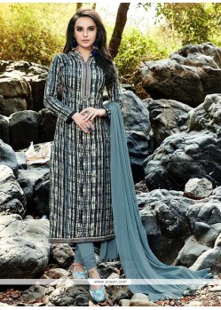 Print Work Churidar Suit