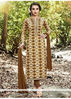 Multi Colour Cotton Churidar Suit