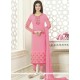 Ayesha Takia Embroidered Work Pink Churidar Designer Suit