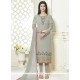 Ayesha Takia Grey Faux Georgette Churidar Designer Suit