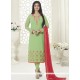 Ayesha Takia Faux Georgette Sea Green Churidar Designer Suit