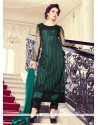 Green Embroidered Work Pant Style Suit