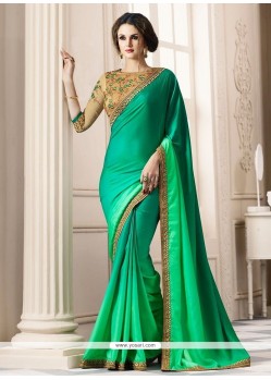 Art Silk Green Traditional Designer Saree