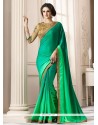 Art Silk Green Traditional Designer Saree