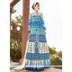 Satin Print Work Floor Length Anarkali Suit