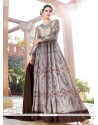 Satin Floor Length Anarkali Suit