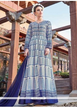 Satin Floor Length Anarkali Suit