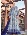 Satin Floor Length Anarkali Suit