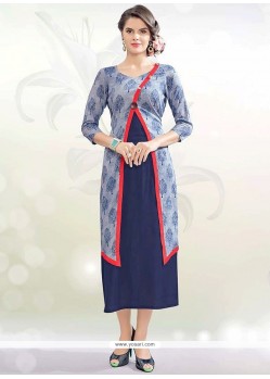 Print Work Party Wear Kurti