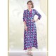 Multi Colour Print Work Rayon Party Wear Kurti