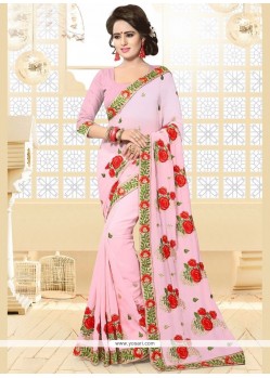 Fancy Fabric Patch Border Work Designer Saree