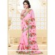 Embroidered Work Pink Classic Designer Saree