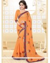 Patch Border Work Fancy Fabric Saree