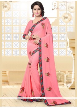 Patch Border Work Fancy Fabric Classic Saree