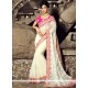 Net White Classic Designer Saree