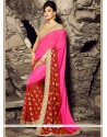 Faux Chiffon Embroidered Work Designer Saree