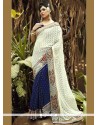 Patch Border Work Brasso Half N Half Saree