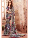 Print Work Faux Georgette Printed Saree