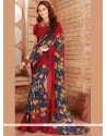 Faux Georgette Printed Saree