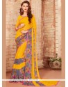 Print Work Faux Georgette Printed Saree