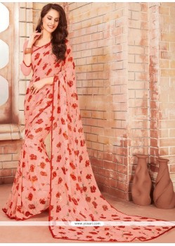 Faux Georgette Print Work Printed Saree