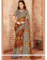 Faux Georgette Print Work Printed Saree