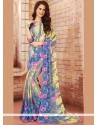 Faux Georgette Multi Colour Printed Saree