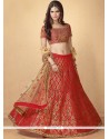 Banarasi Silk Red Lehenga Choli