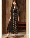 Cotton Black Print Work Party Wear Kurti