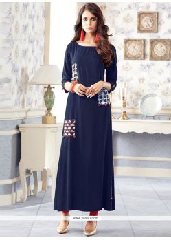 Navy Blue Party Wear Kurti