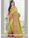 Art Silk Green Designer Traditional Saree