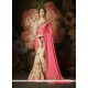 Beige And Pink Half N Half Designer Saree