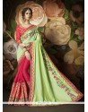 Patch Border Work Art Silk Designer Half N Half Saree