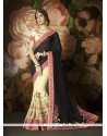 Black And Cream Classic Designer Saree