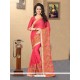 Rose Pink Embroidered Work Classic Designer Saree