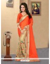 Fancy Fabric Patch Border Work Half N Half Designer Saree