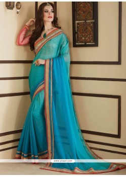 Patch Border Work Shaded Saree