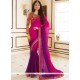 Satin Patch Border Work Shaded Saree