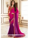 Satin Patch Border Work Shaded Saree