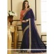 Patch Border Work Faux Georgette Classic Designer Saree