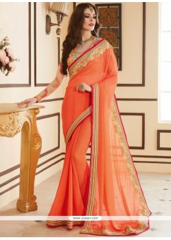 Embroidered Work Shaded Saree