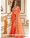 Embroidered Work Shaded Saree