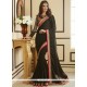 Satin Embroidered Work Saree